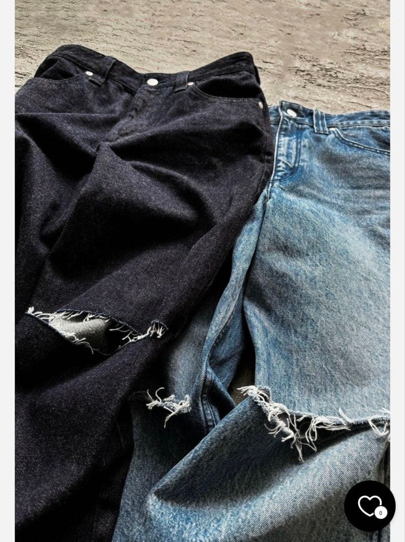 sheller新品未使用ダークブルーストレートデニム パンツ　ハイウエスト