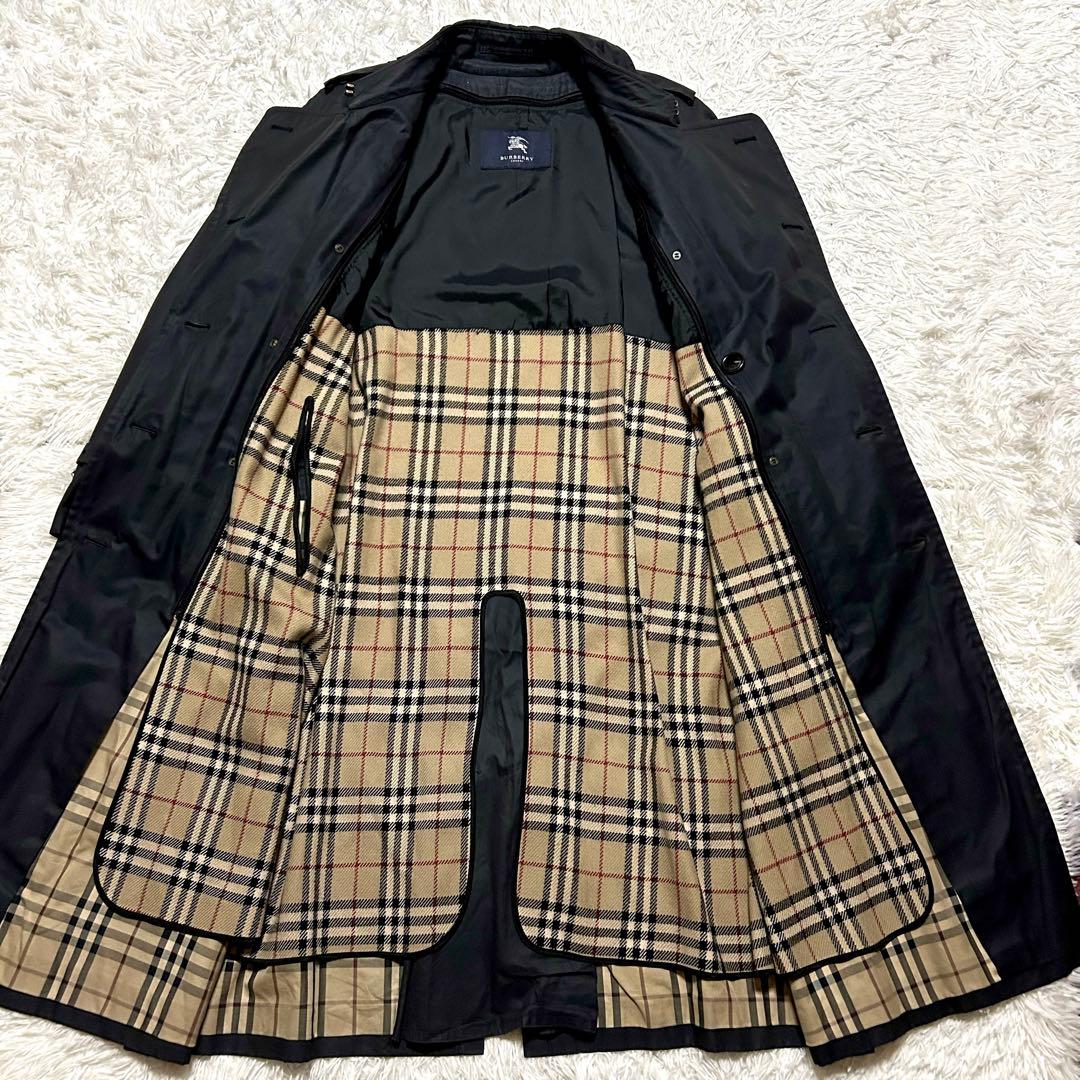 【最終値下】バーバリーロンドン ライナー ノバチェック トレンチコート ネイビー