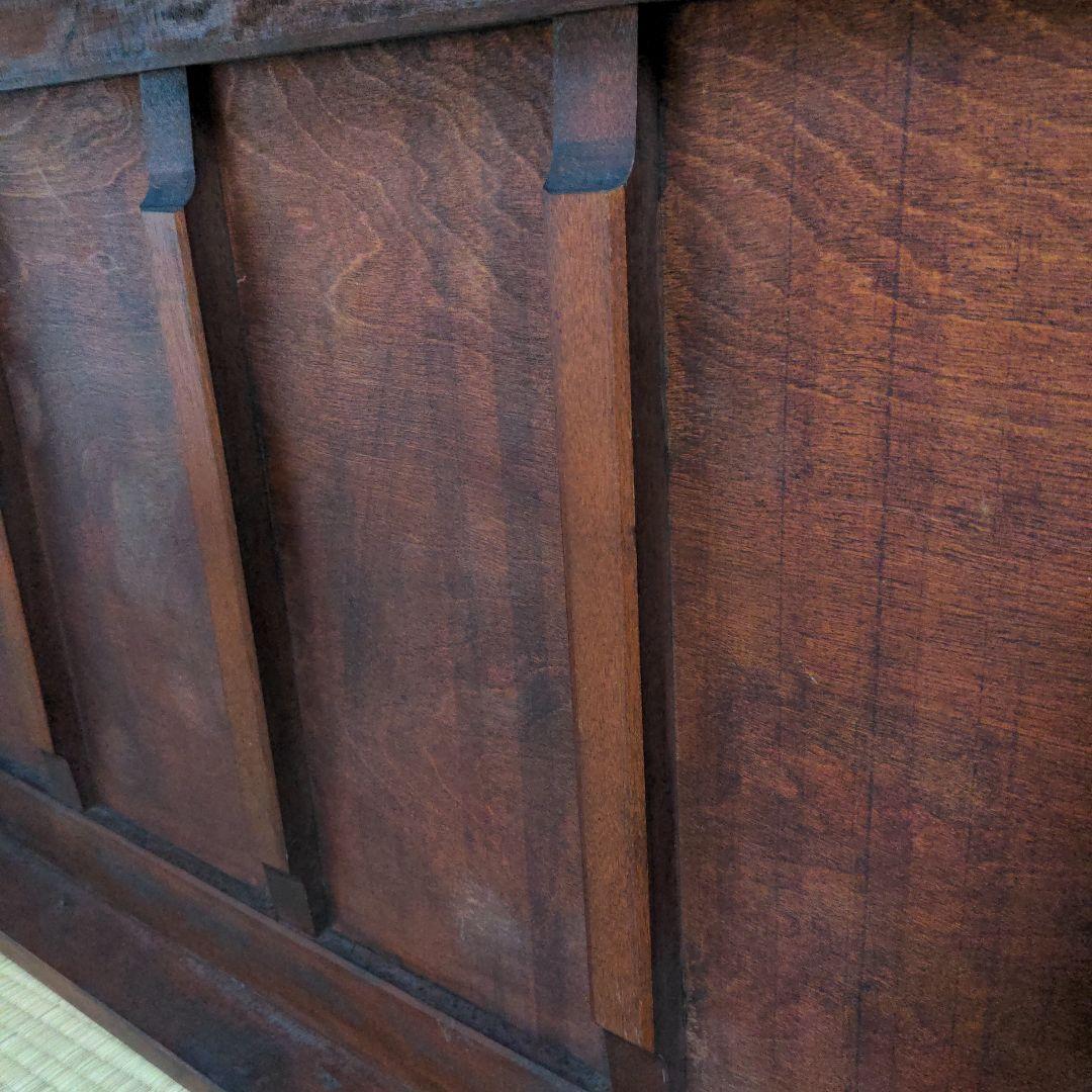 木製座卓 ダークブラウン アンティーク　大正　和テーブル　レトロ　細かい手仕事