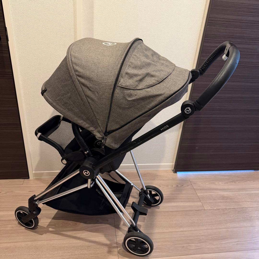 【美品】サイベックス ミオス ベビーカー　グレー　 (新品虫よけカバー付き)