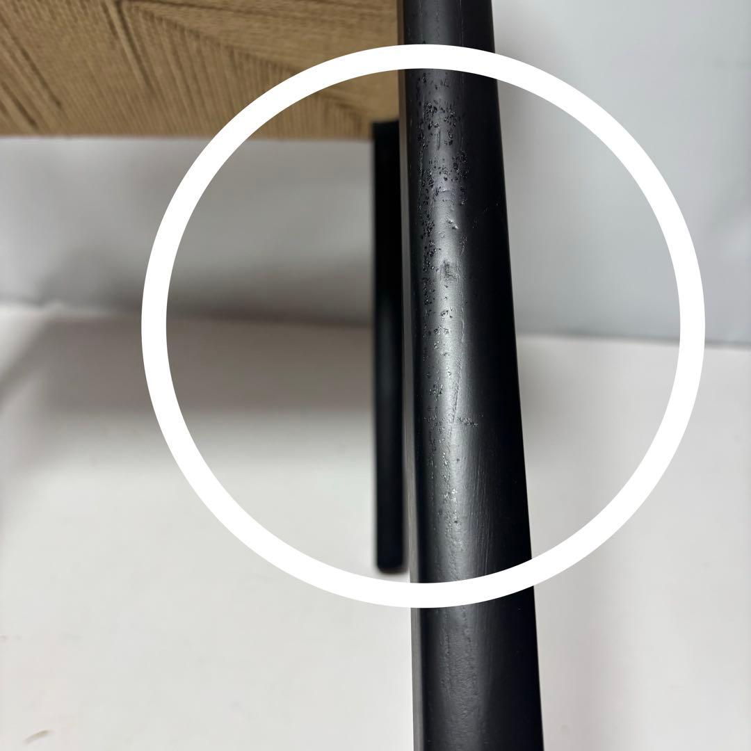 【完成品】ペーパーコード×ブラック　ダイニングチェア