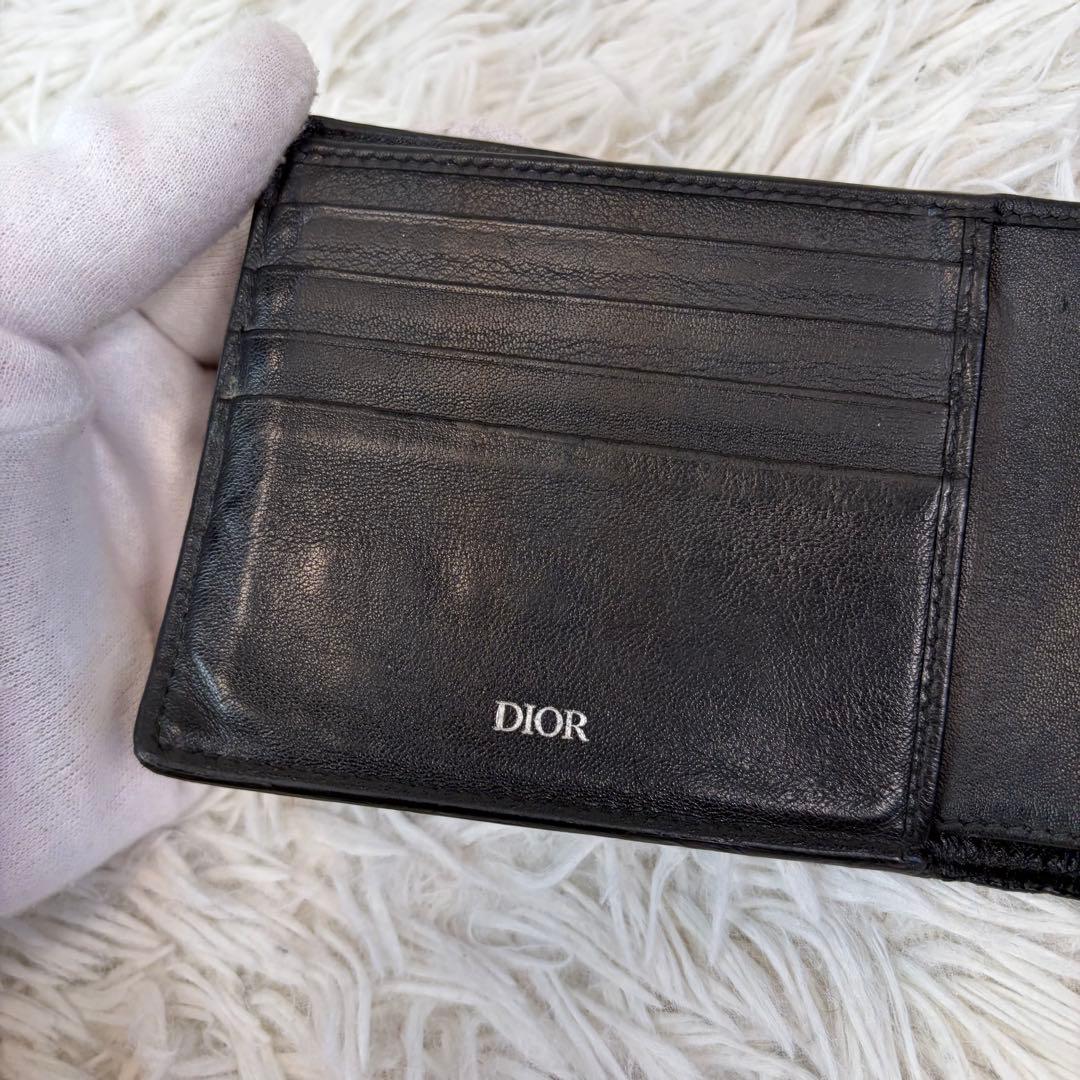 美品✨DIOR 二つ折り 財布 バーティカル ギャラクシー トロッター ブラック