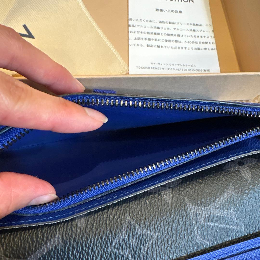 LOUIS VUITTON 長財布 ブラック/ブルー