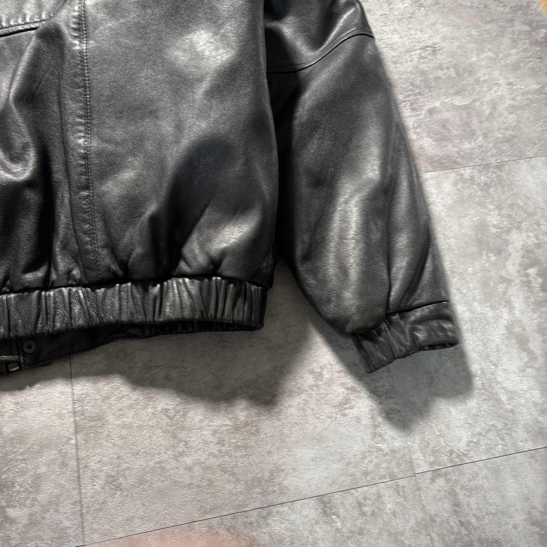 Special 80s Eddie Bauer レザーダウンジャケット　短丈　黒