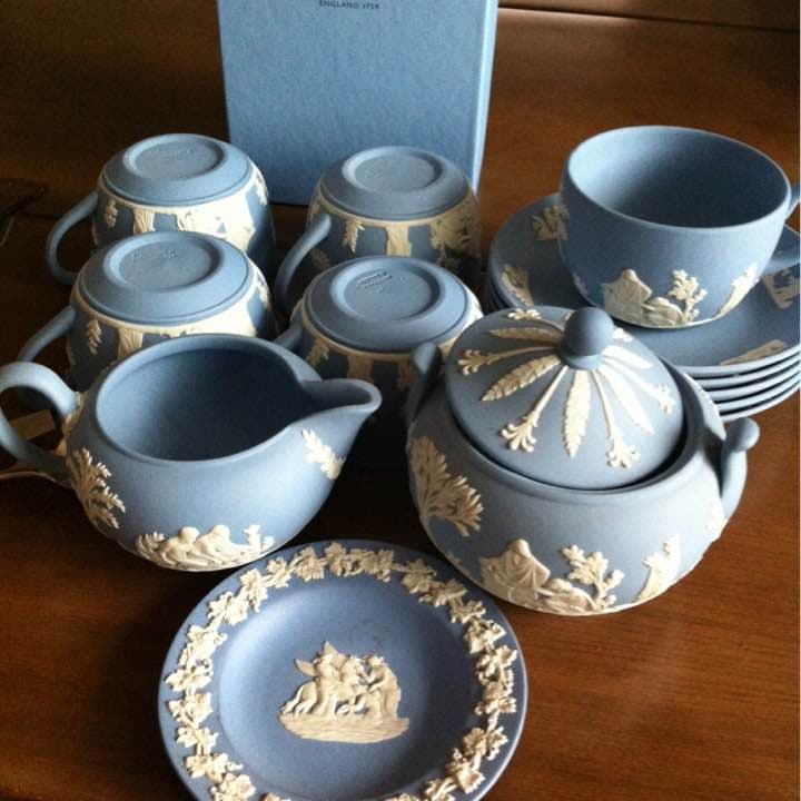 お値下げ　ウエッジウッド ブルーコーヒーセット