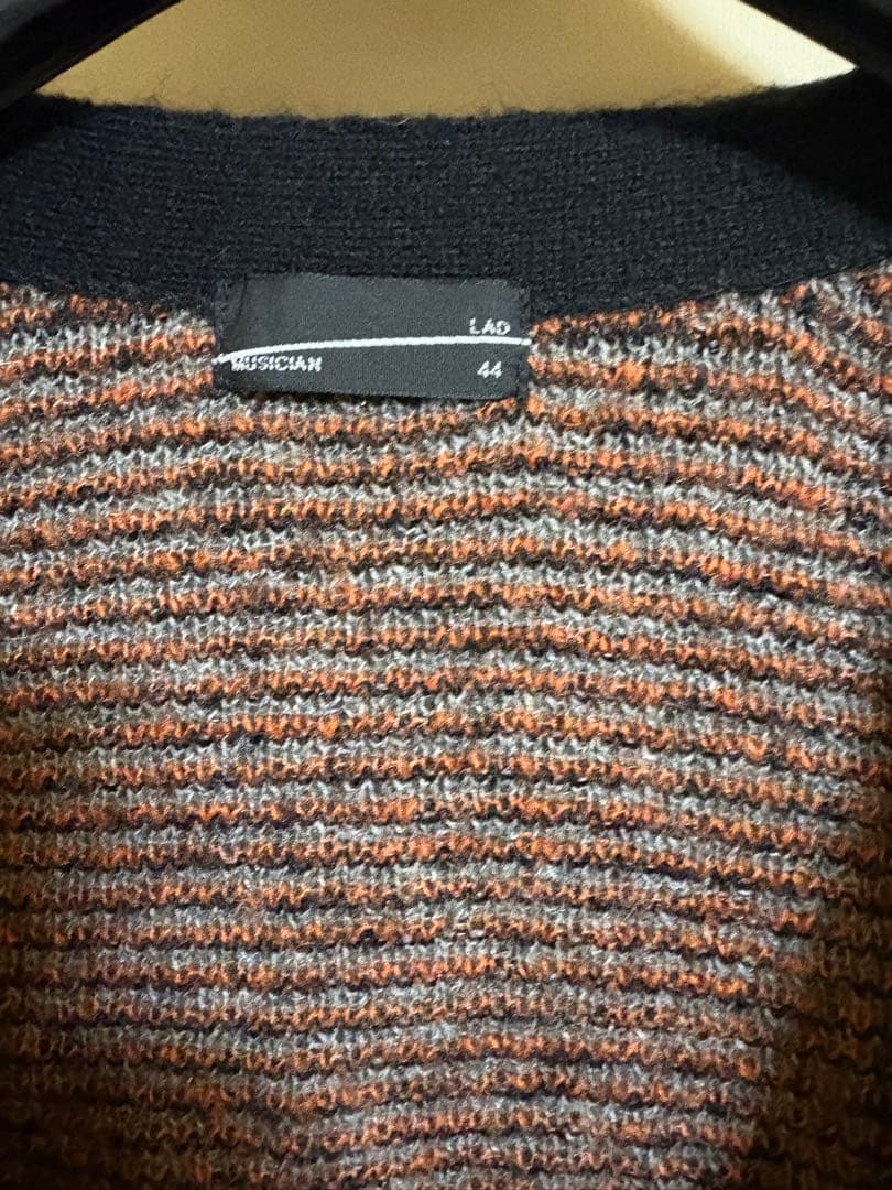 ラッドミュージシャン　サンプル　アーガイル柄 ニットカーディガン サイズ44