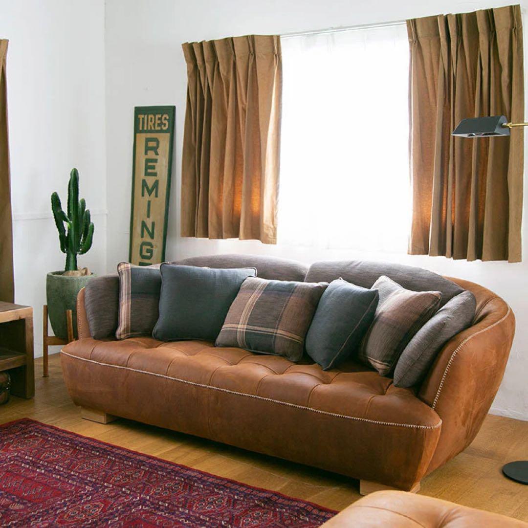 オピアムフレンズソファ 2.5人掛け OPIUM ブラウンレザー