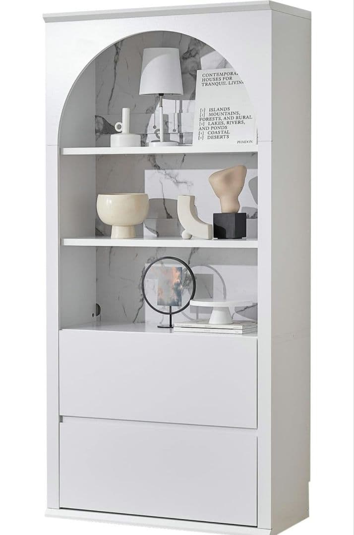 【未開封】LOWYA Adeche B 大理石風 オープンラック 引出しタイプ