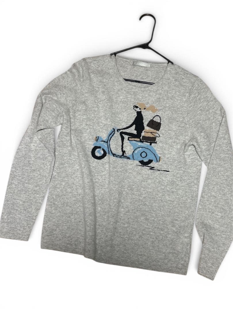 m*0様 DAMA collection 刺繍ニット 長袖 カシミヤ　上品