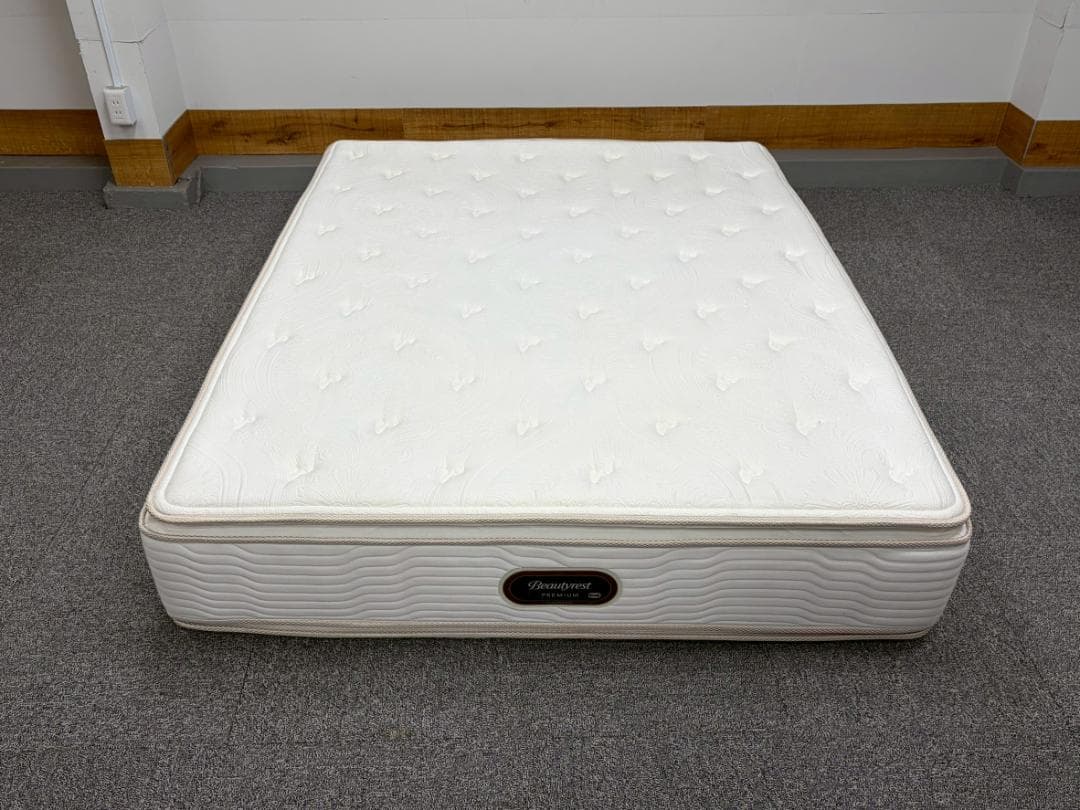 T7794☆展示品☆シモンズ☆カスタムロイヤルプレミアムピロートップワイドダブル