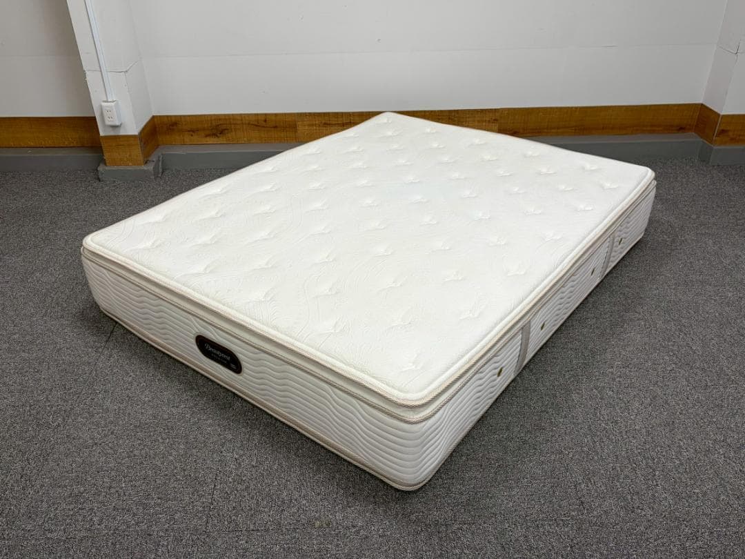 T7794☆展示品☆シモンズ☆カスタムロイヤルプレミアムピロートップワイドダブル