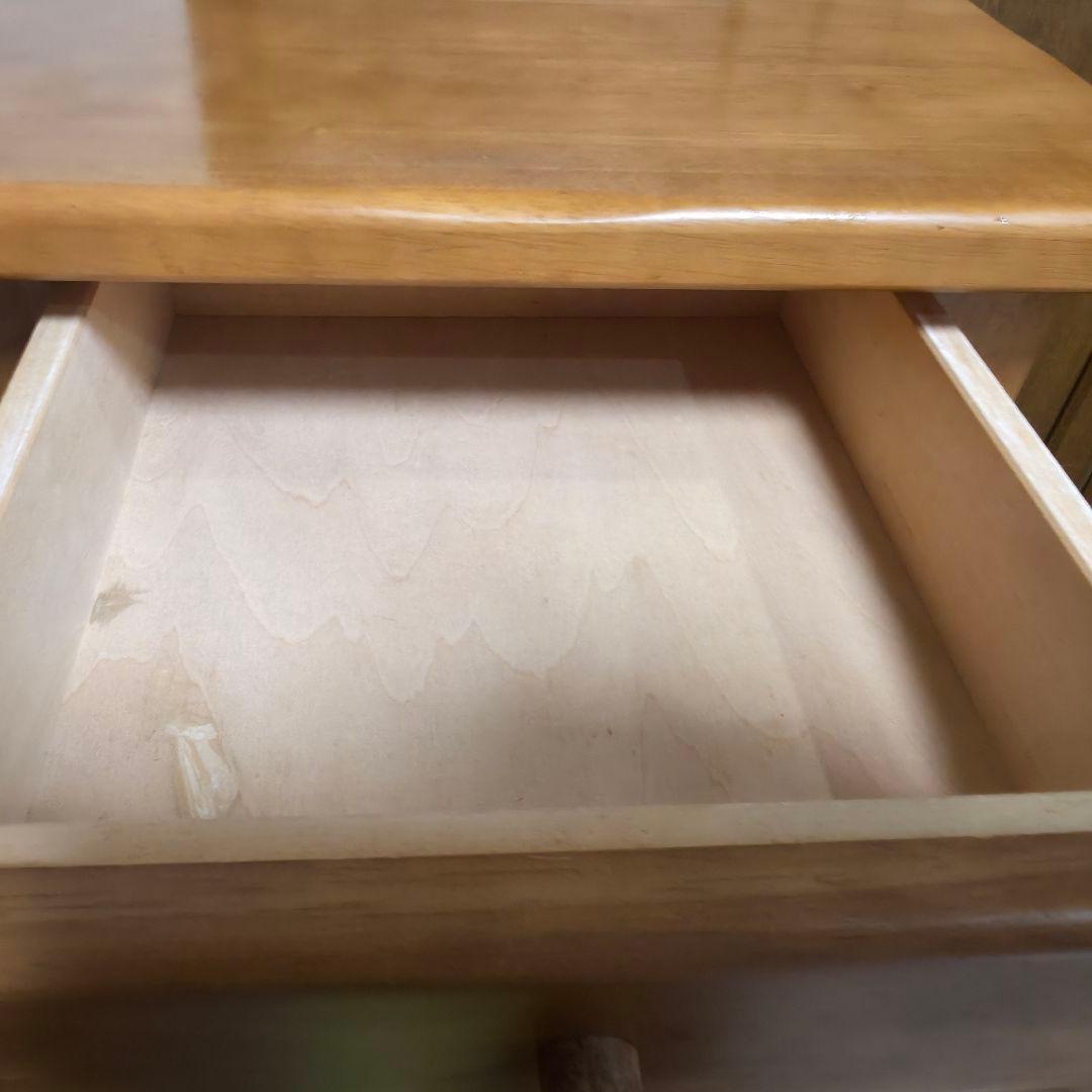 258】美品　カリモク　電話台　サイドテーブル　カントリー調　キャビネット