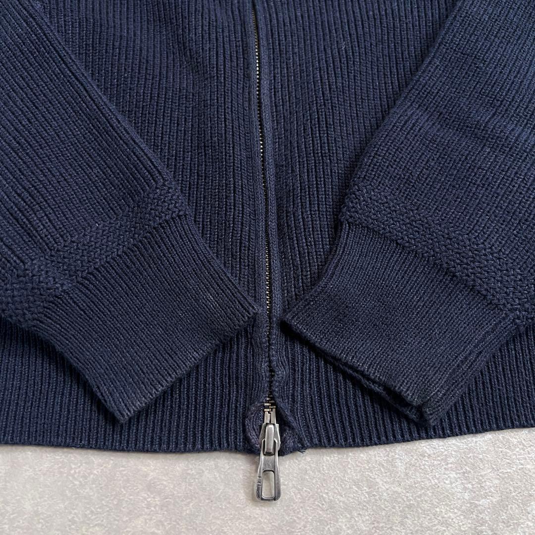 【極美品】ポロラルフローレン ドライバーズニット ジップアップセーター ネイビー