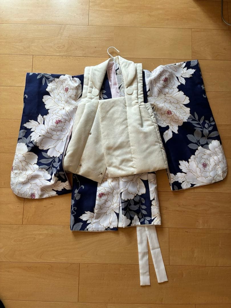 七五三着物セット　3歳　創美苑　牡丹　青