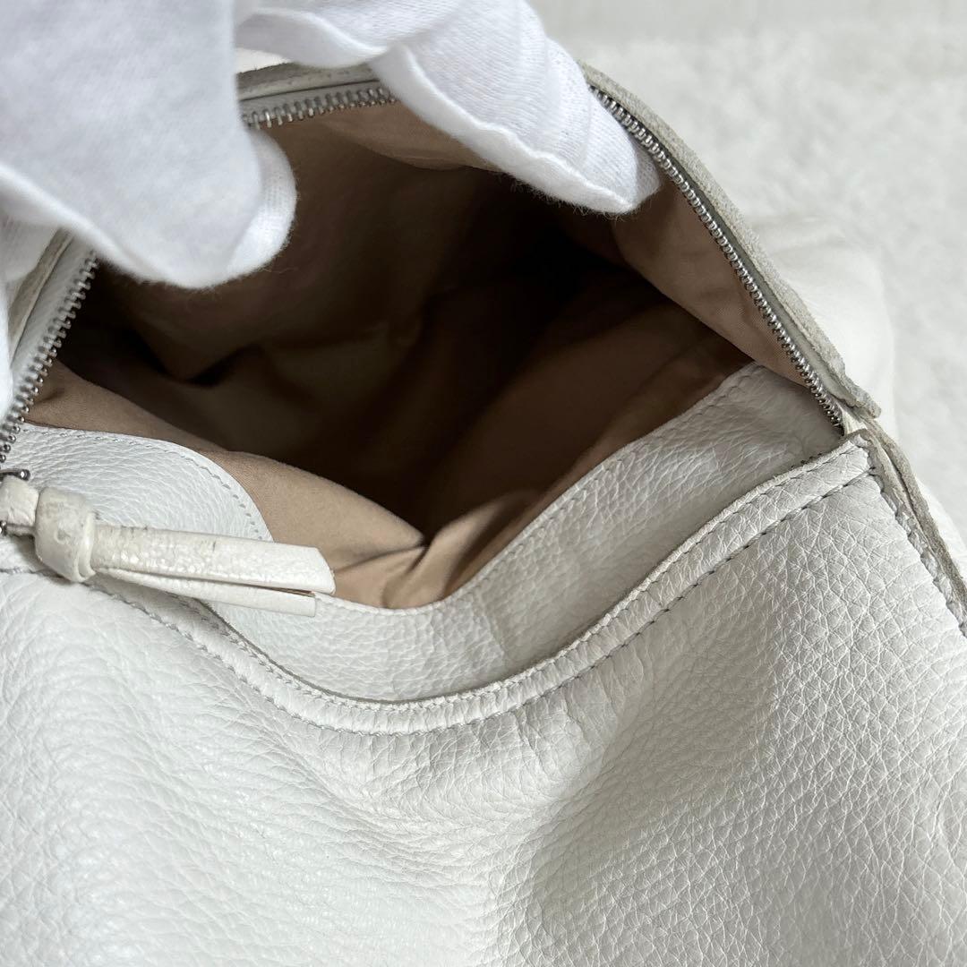 Bottega Veneta トートバッグ レザー シボ革 ホワイト 白 肩掛け