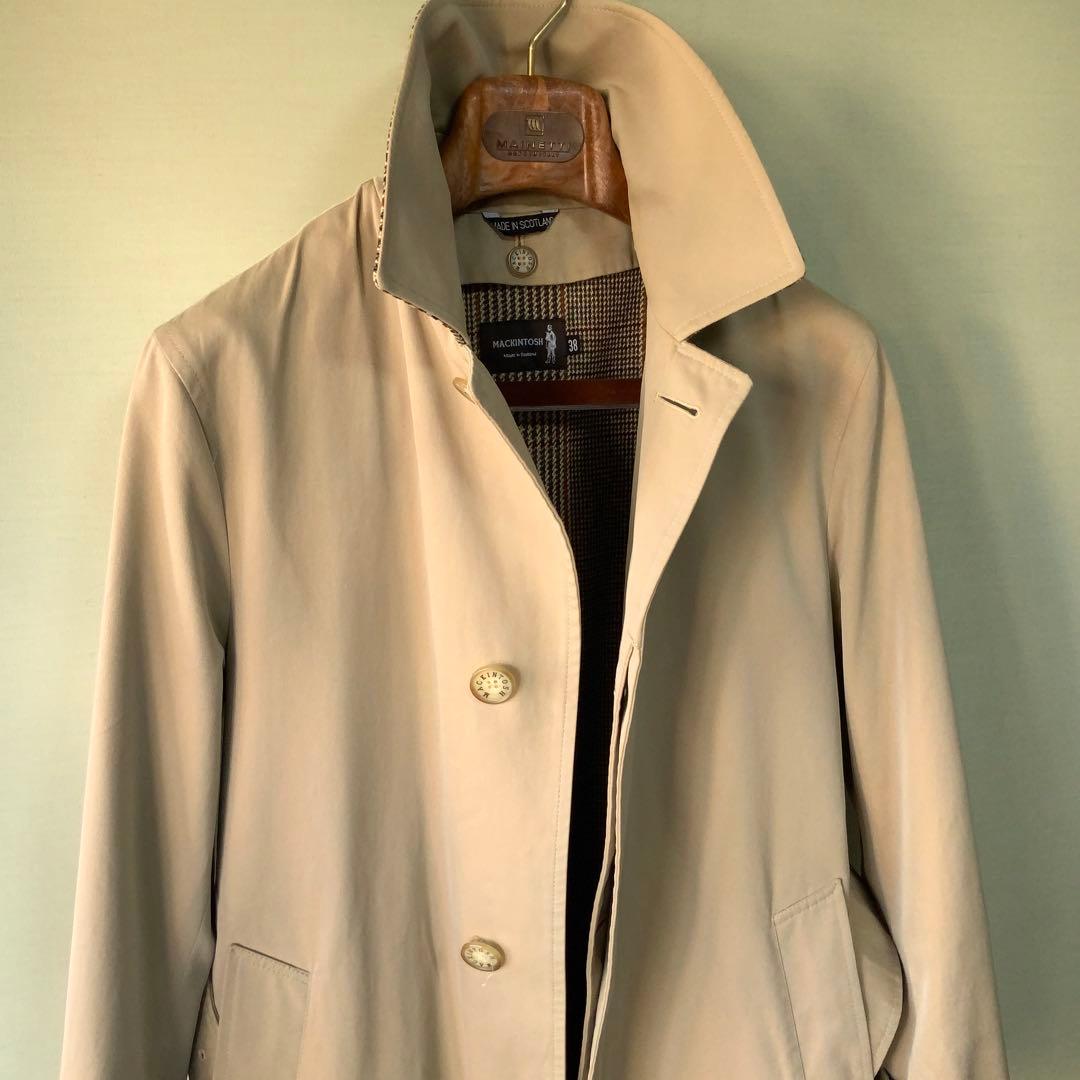 美品 Mackintosh マッキントッシュ ベルテッドコート 38カーキ英国製