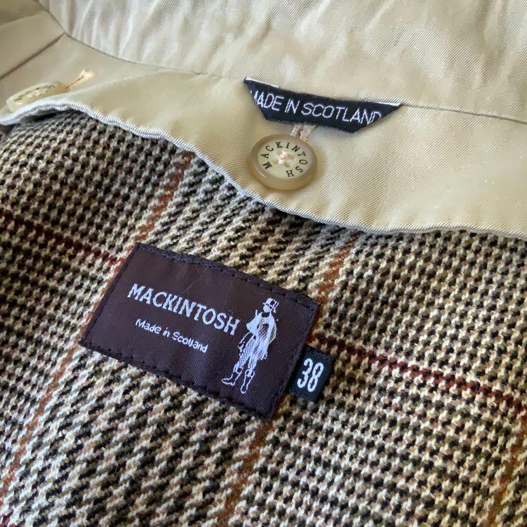 美品 Mackintosh マッキントッシュ ベルテッドコート 38カーキ英国製