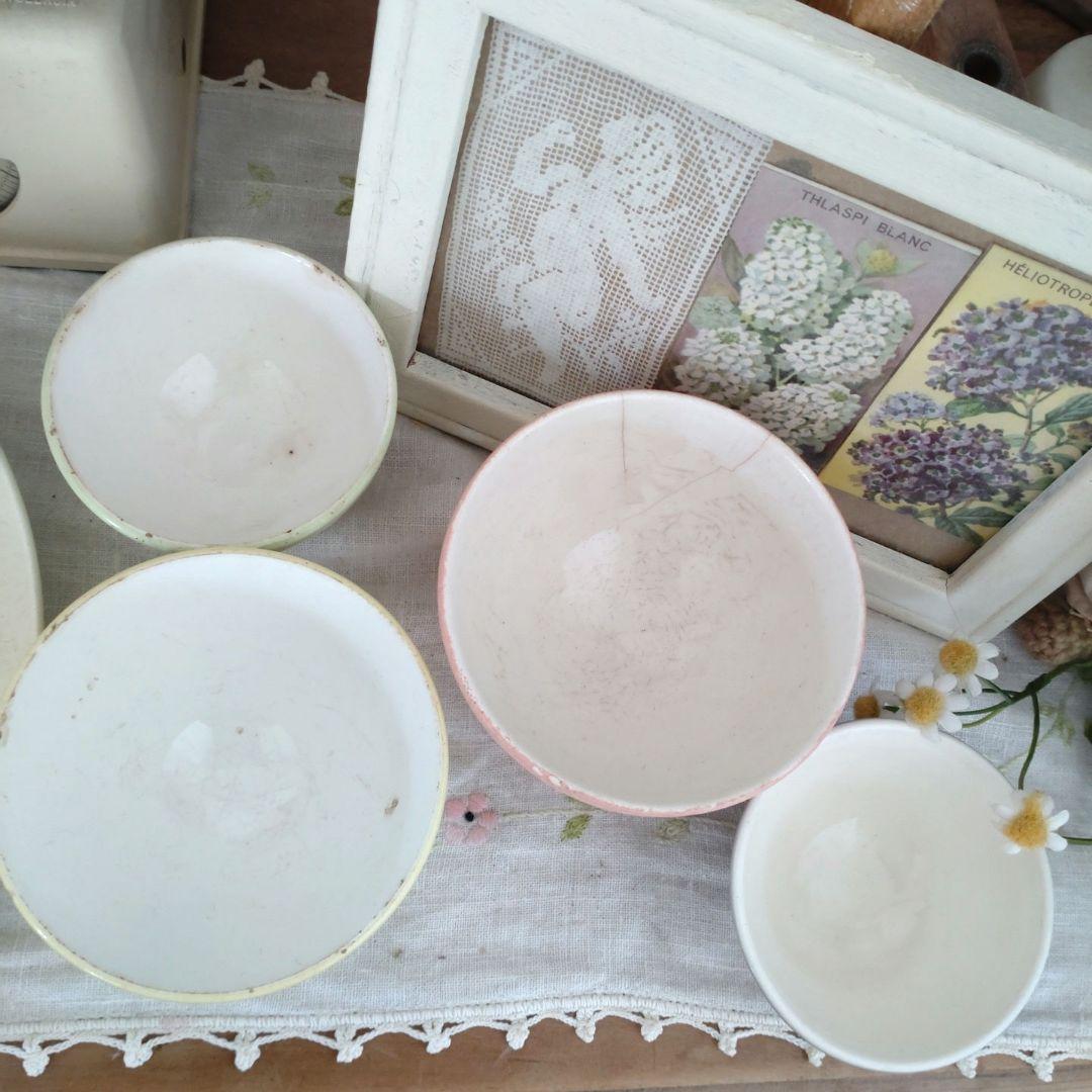 ほんとの最終Sale！小さめ♪アンティーク　カフェオレボール　アンティークセット