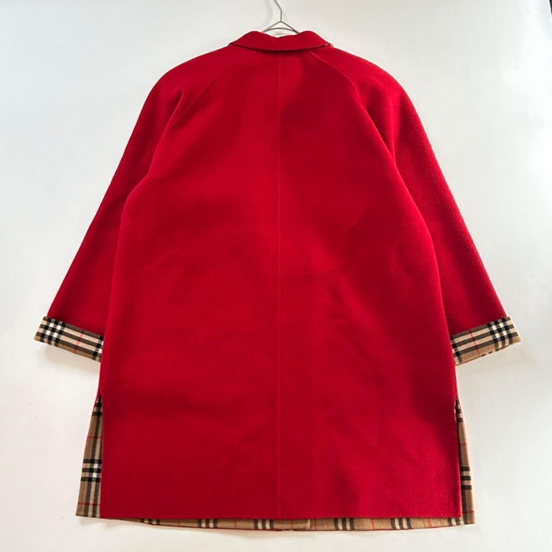 希少 美品✨バーバリー ダブルフェイス カシミヤコート ノバチェック 15号