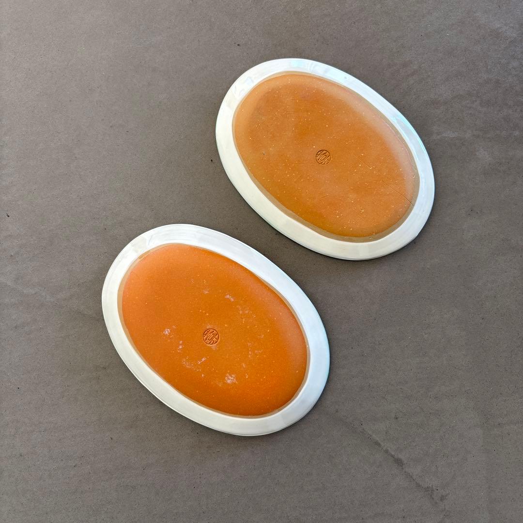 《ほぼ新品》美品【陶葊】京焼　清水焼　白掛彩草花　色絵付け　皿　山葡萄　陶あん