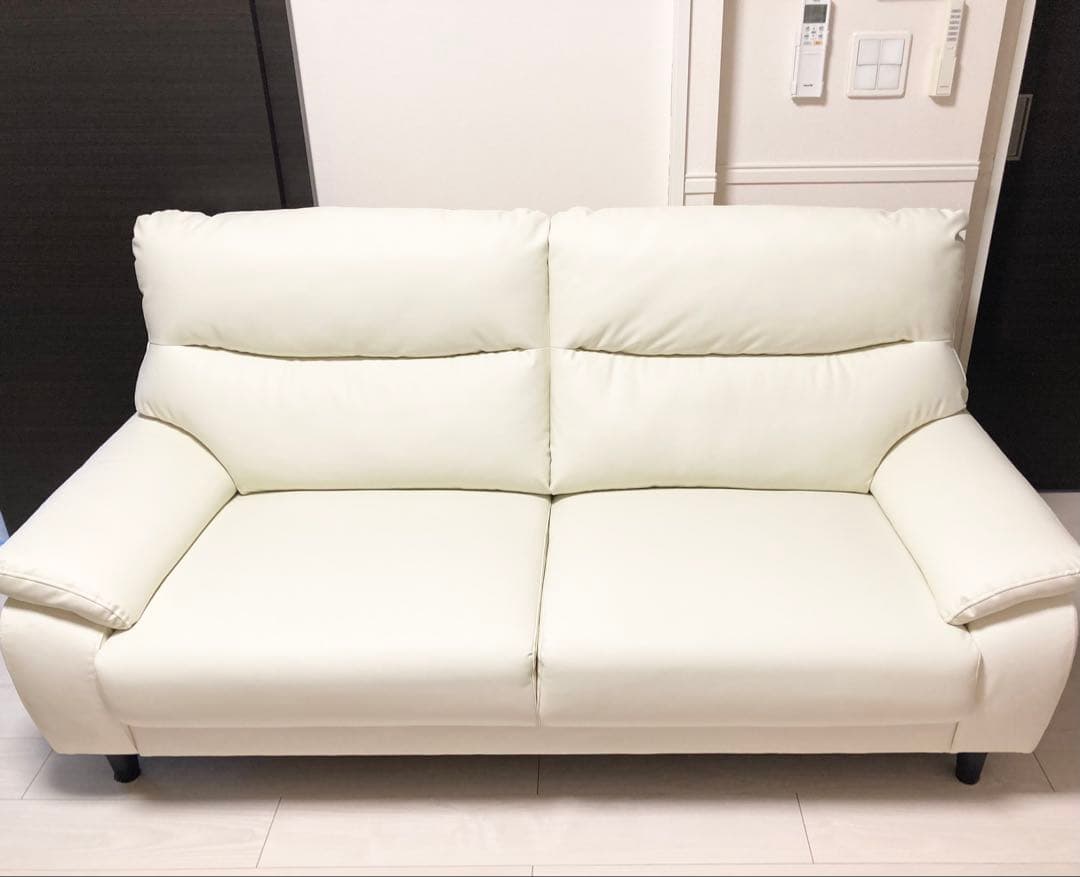 ニトリ ホワイト 2人掛けソファ MK02KD NシールドⅣ