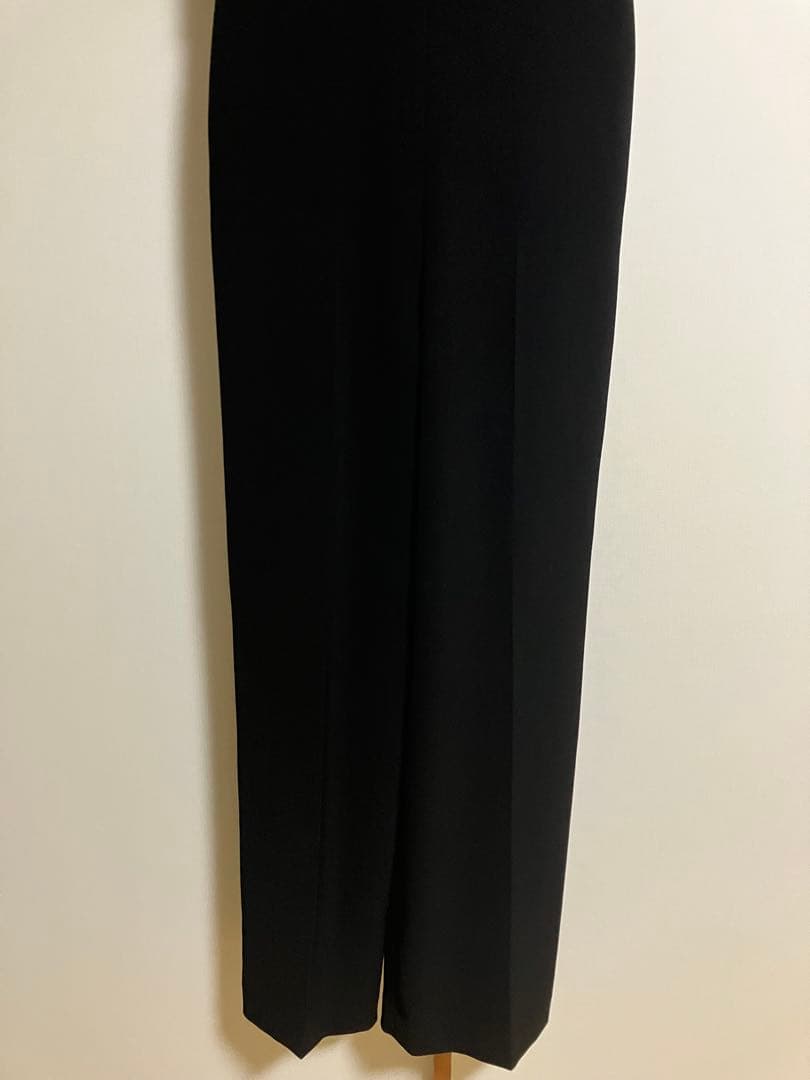 値下げ エストネーション スクエアネックノースリーブ オールインワン 黒 38