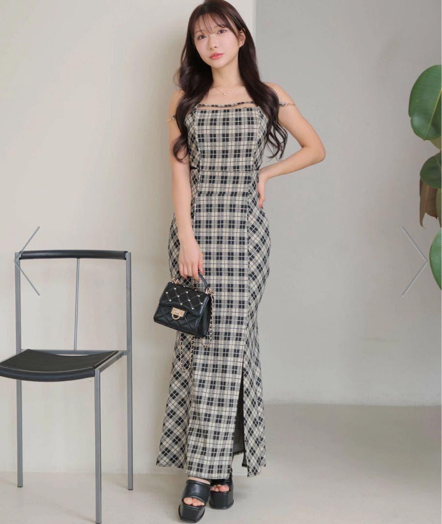 【LIPSERVICE リップサービス】サイドシアーマーメイドキャミワンピースS