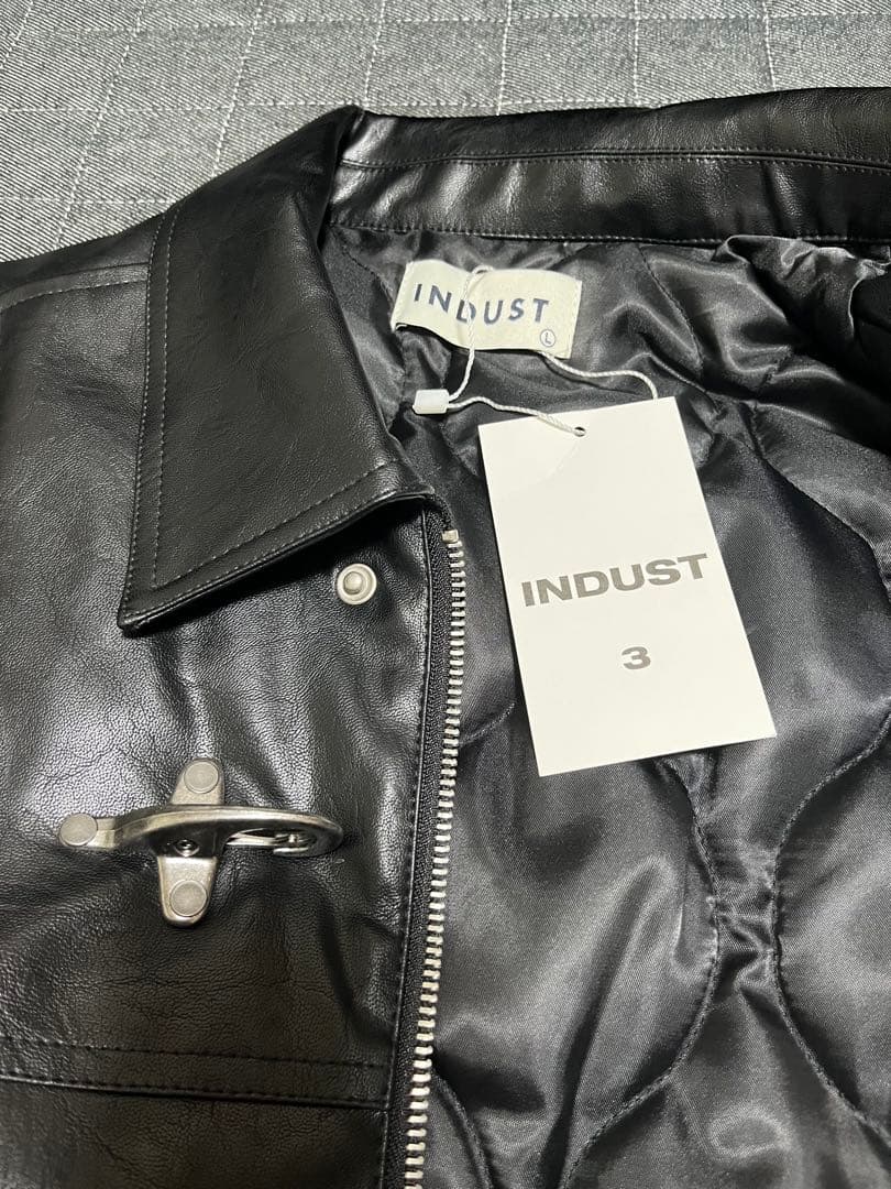 INDUST キルティングファイヤーマンレザージャケット