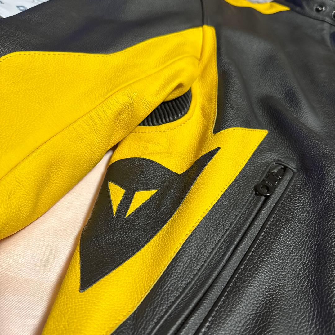 希少☘️Daineseバイク用レザージャケット黒/黄❣️最終価格❣️ サイズ48