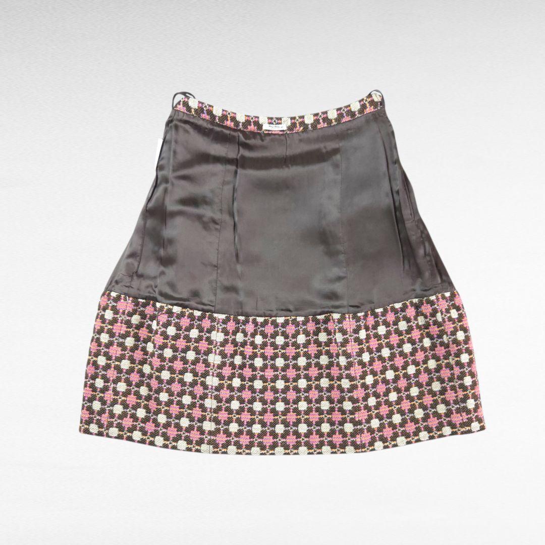 スカート MIUMIU Pink Patterned Skirt Archive