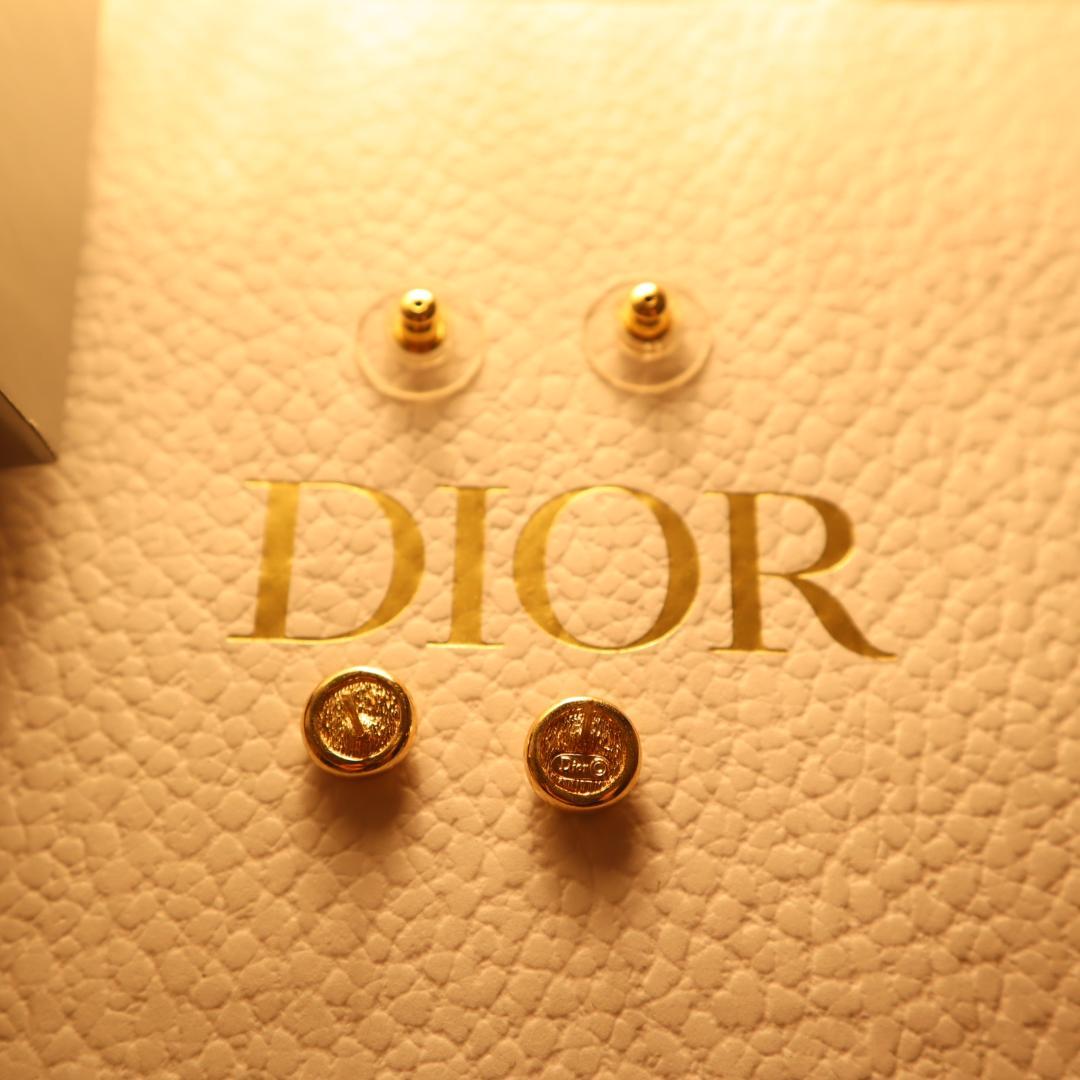 Dior クリスチャン・ディオール ピアス 14k Gold 箱手提げ袋付き