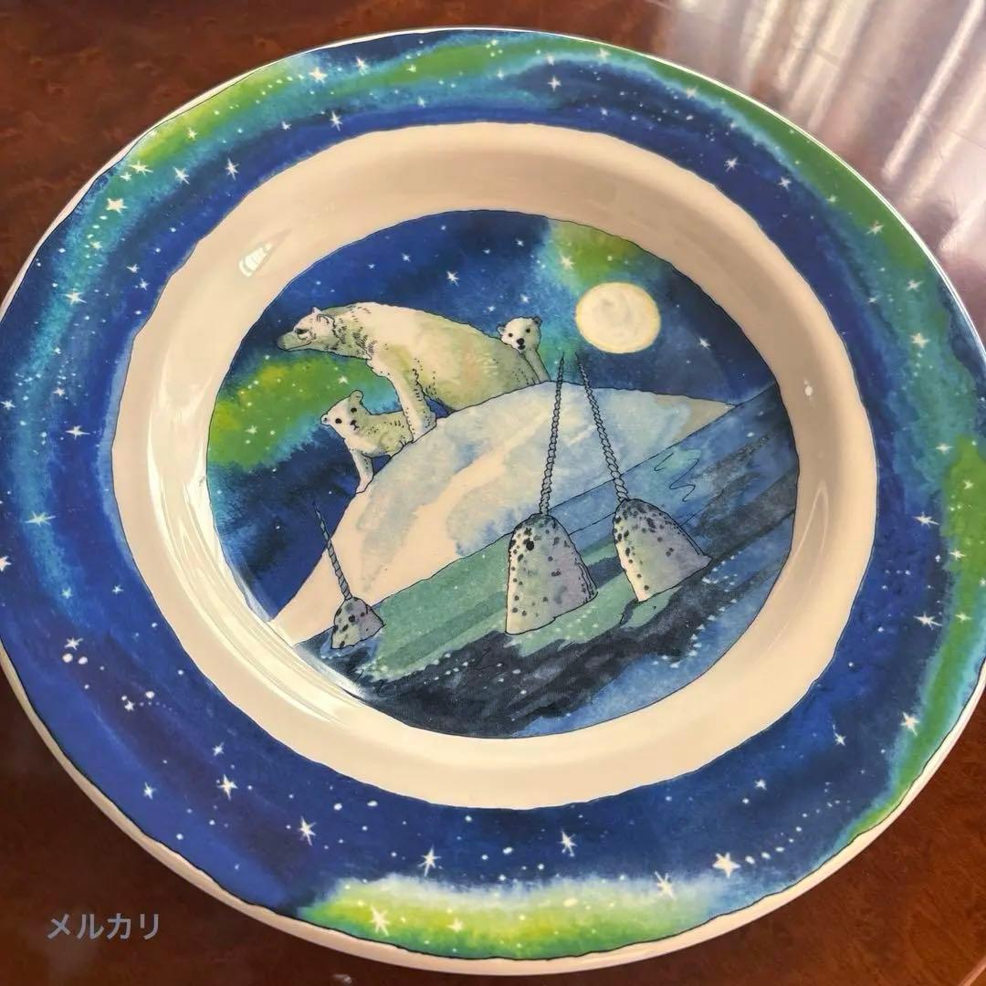 新品　一級品　エマブリッジウォーター　ポーラーベア　フクロウ　プレート　2枚