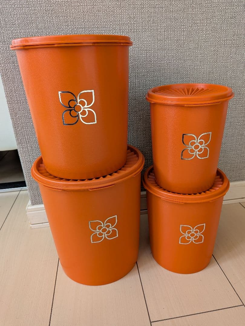 未使用【タッパーウェア】ヴィンテージ マキシデコレーター レトロ4点セット