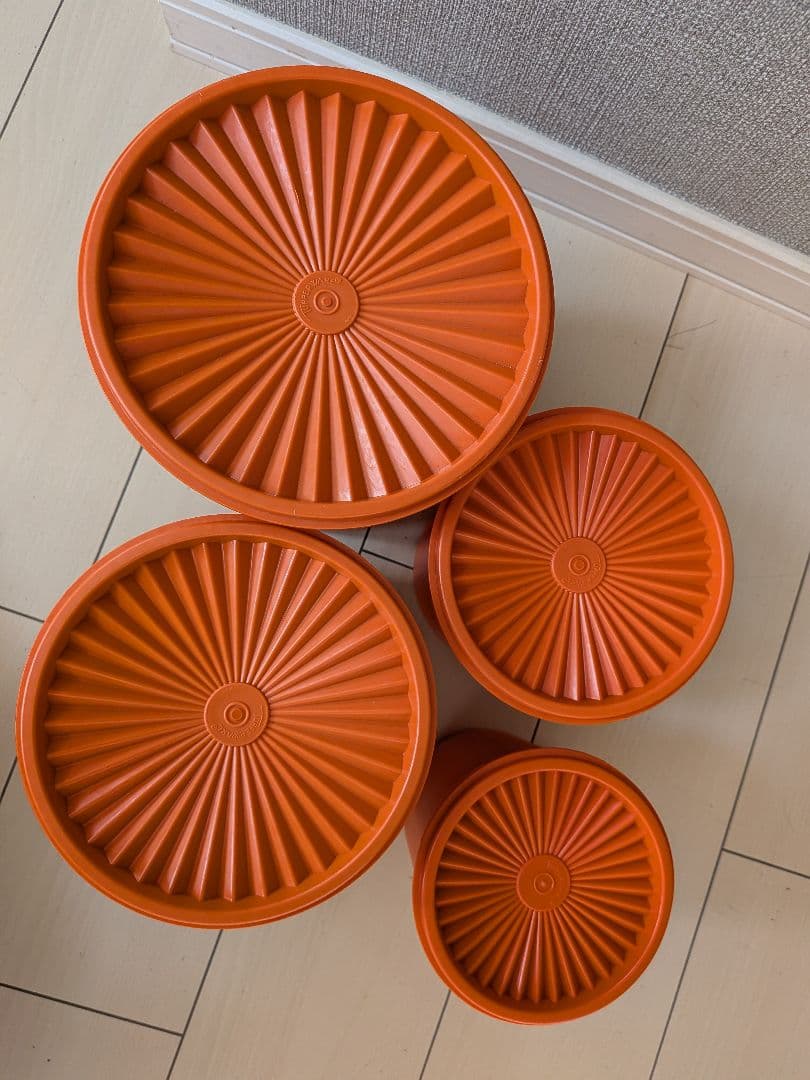 未使用【タッパーウェア】ヴィンテージ マキシデコレーター レトロ4点セット