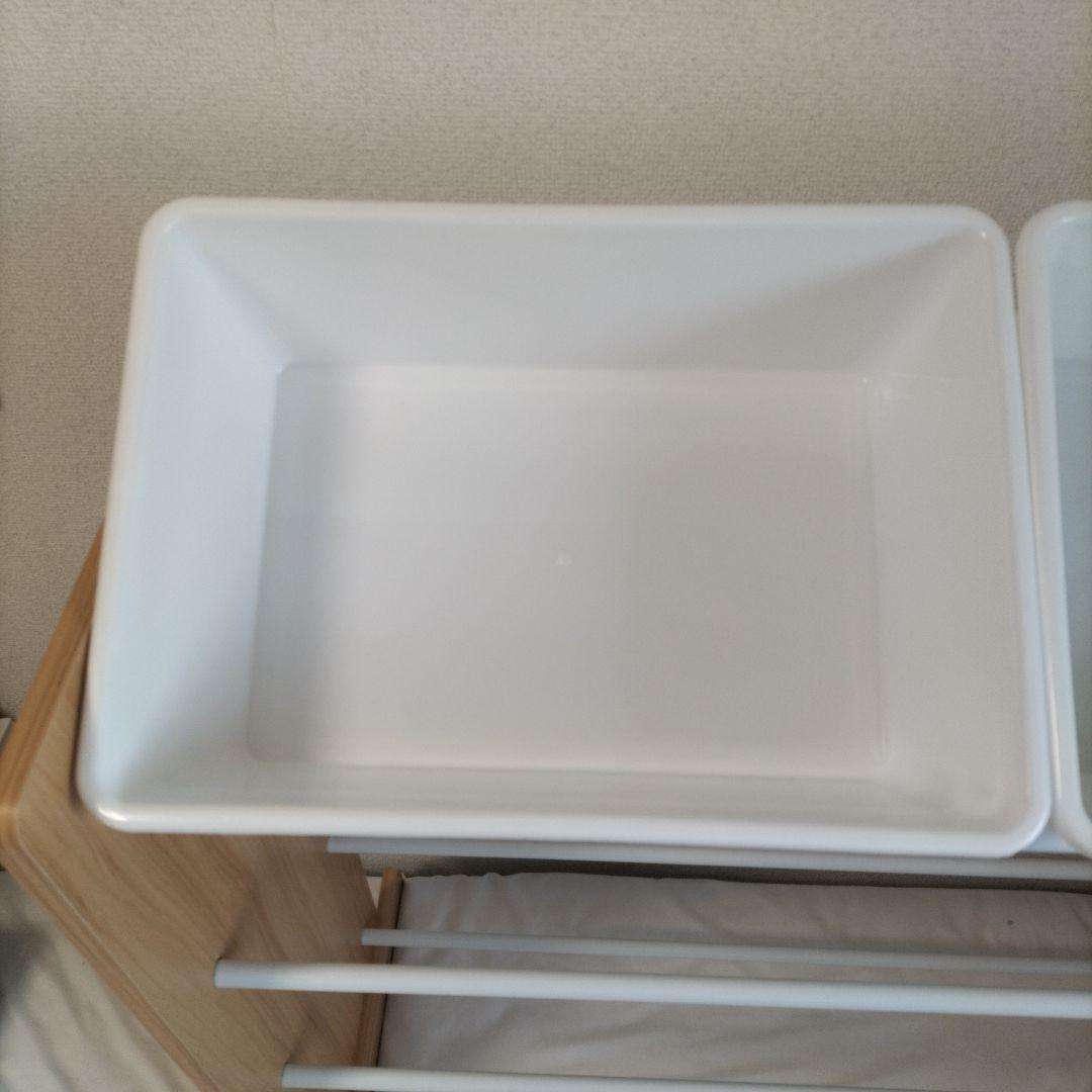 箱入れ替え可能　収納棚　12ケースタイプ　木目調