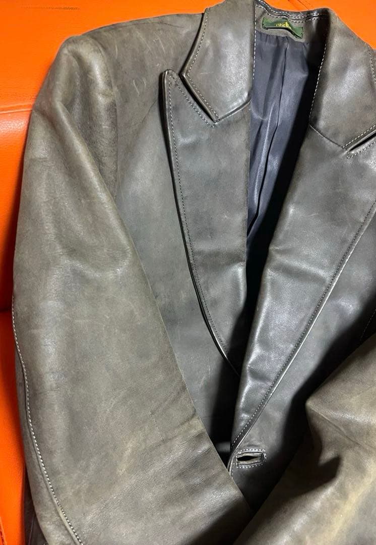 obelisk オベリスク　レザージャケット　ホースレザー　カーキ　アーカイブ