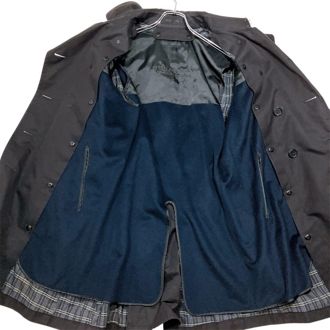 【逸品】バーバリーブラックレーベル　ロングトレンチコート　ライナー付　 Lサイズ