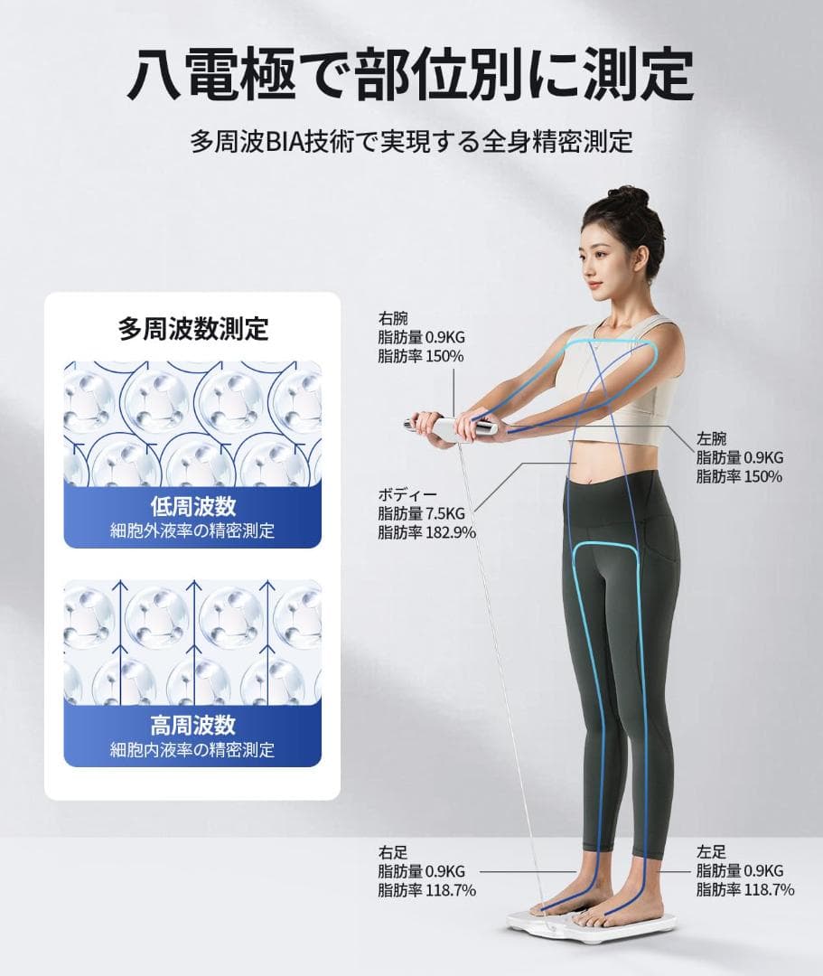 Rabater 体重計 体組成計 体脂肪計 CF577BLE+WIFI マルチ