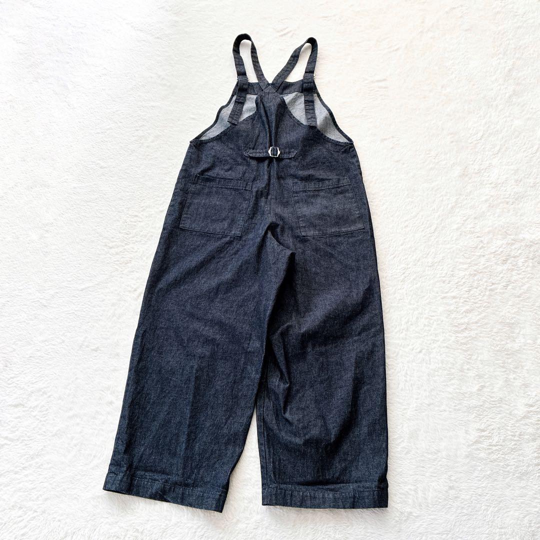 かぐれ インディゴ デニムサロペット オールインワン パンツ ワイド　綿