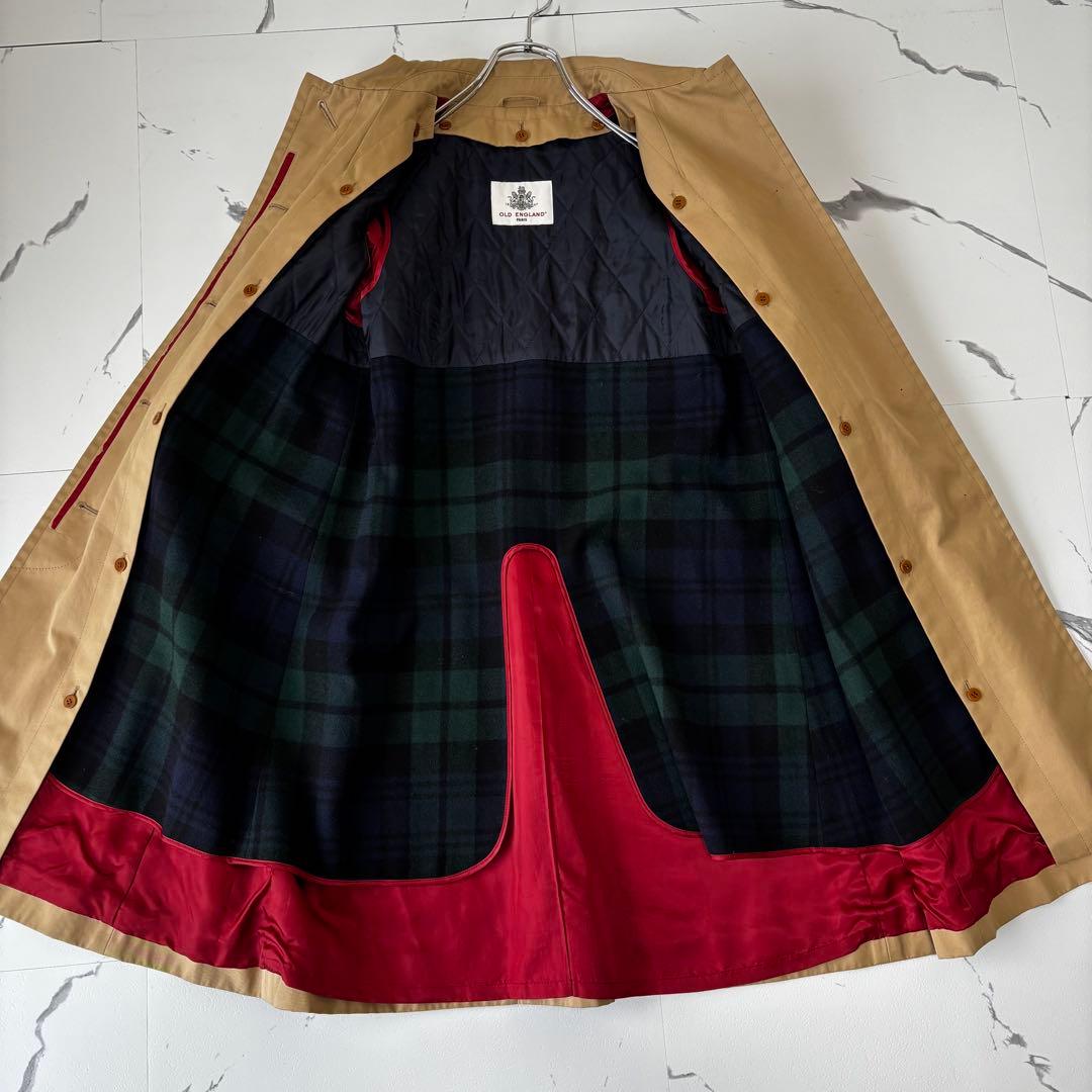 OLDENGLAND✨2wayステンカラーコート比翼　カシミヤライナー　チェック