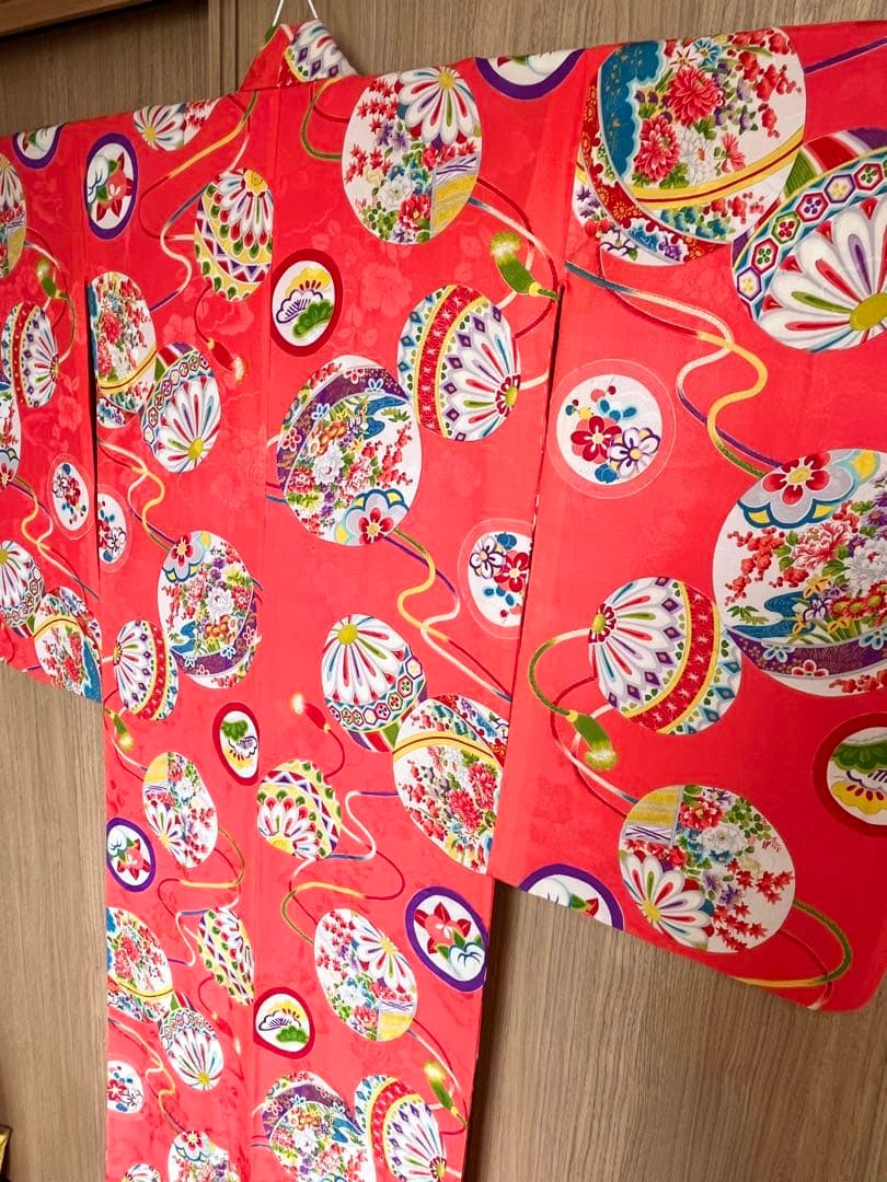 七五三　正絹　四つ身　お祝い着　アンティーク　子供着物