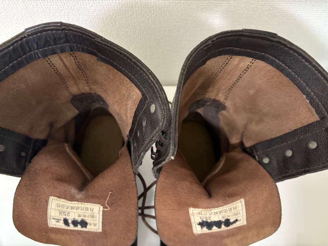 レア　陸上自衛隊　旧型半長靴　茶色　２５.5センチ　ミリタリーブーツ