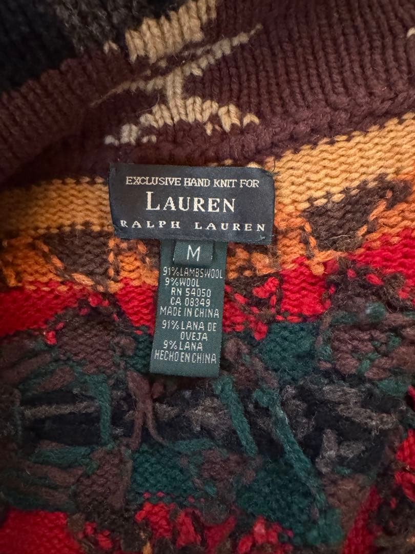 LAUREN RALPH LAUREN ネイティブ柄カーディガン M 美品