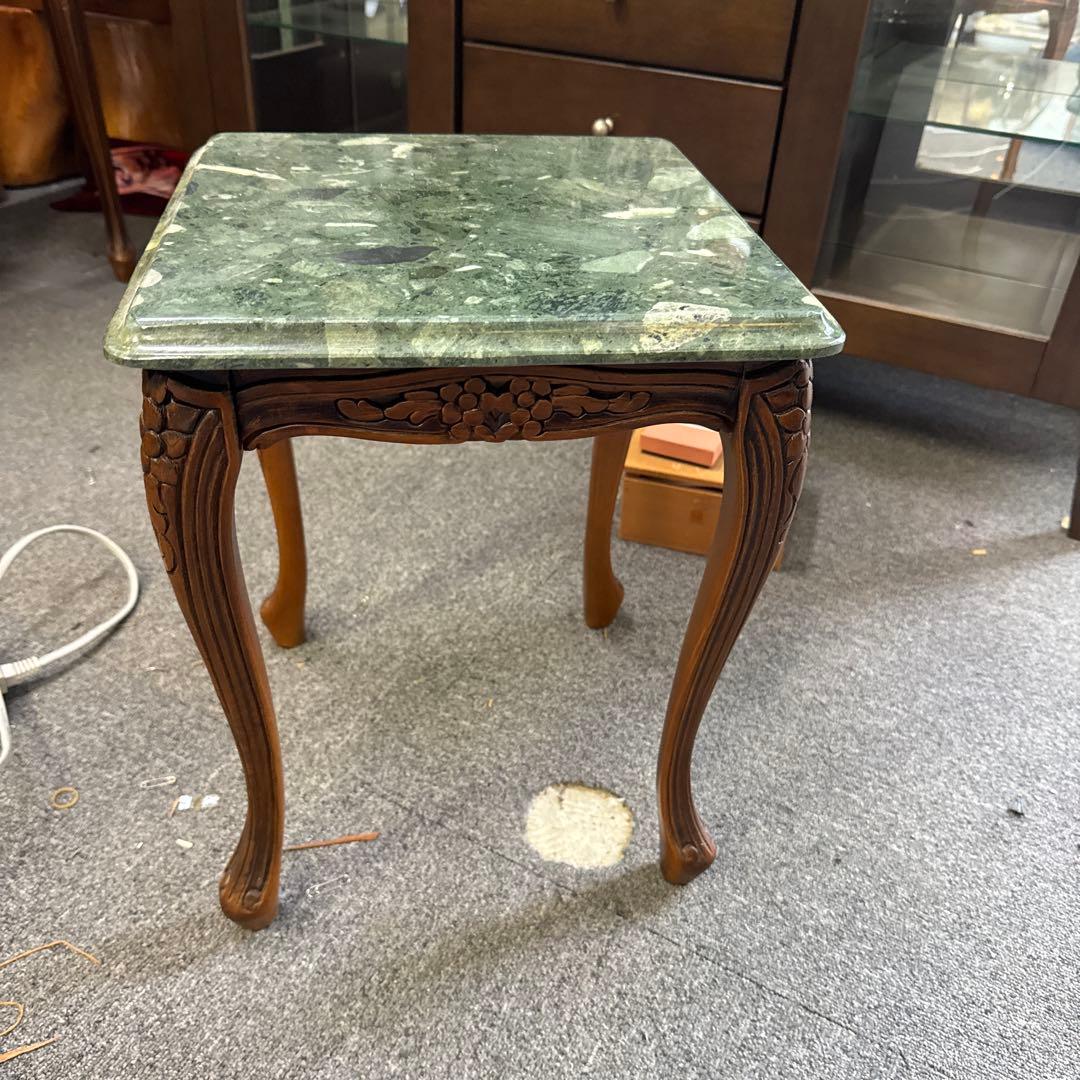 イタリア製 大理石天板 猫脚 コンソール　 花台　テーブル　ナイトテーブル