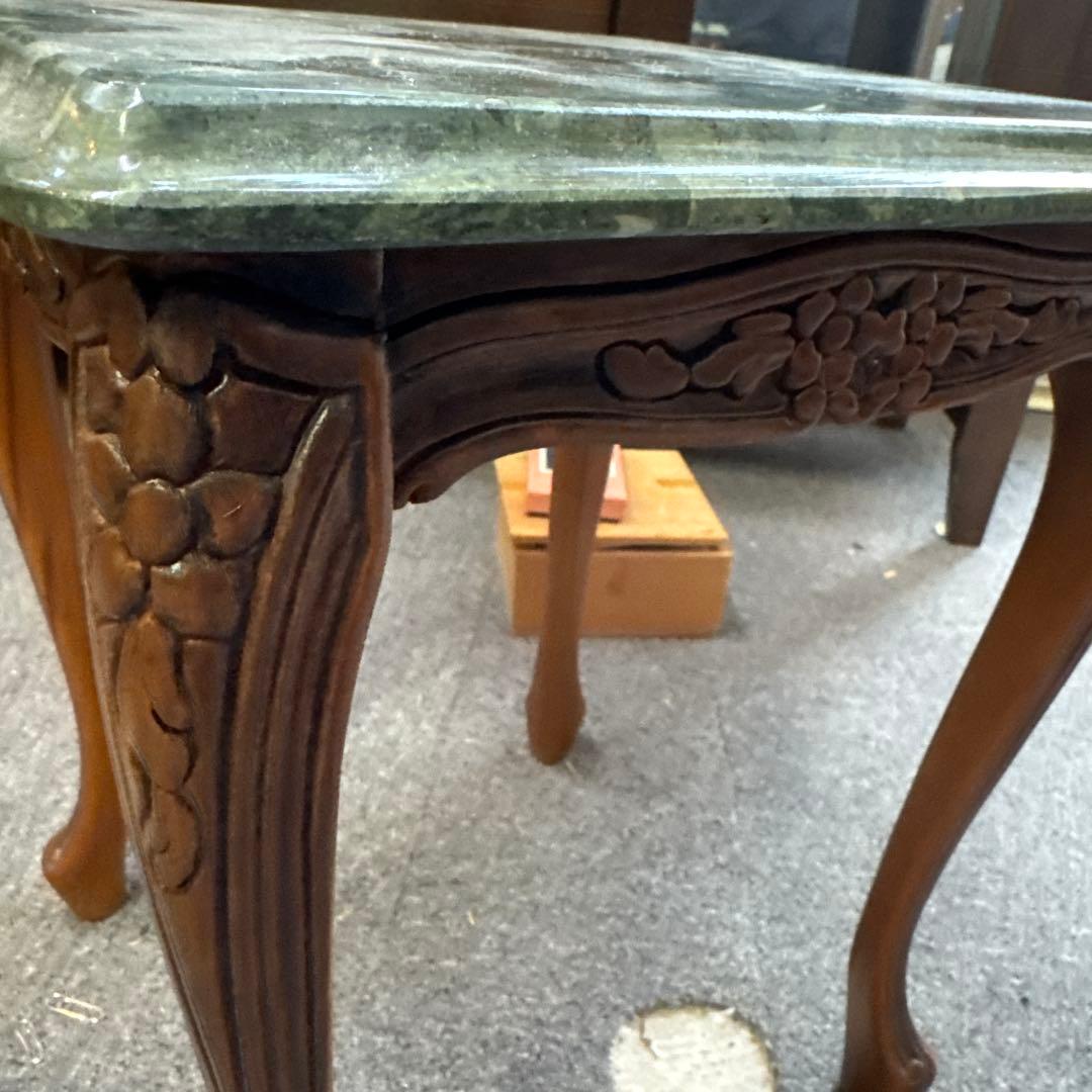 イタリア製 大理石天板 猫脚 コンソール　 花台　テーブル　ナイトテーブル