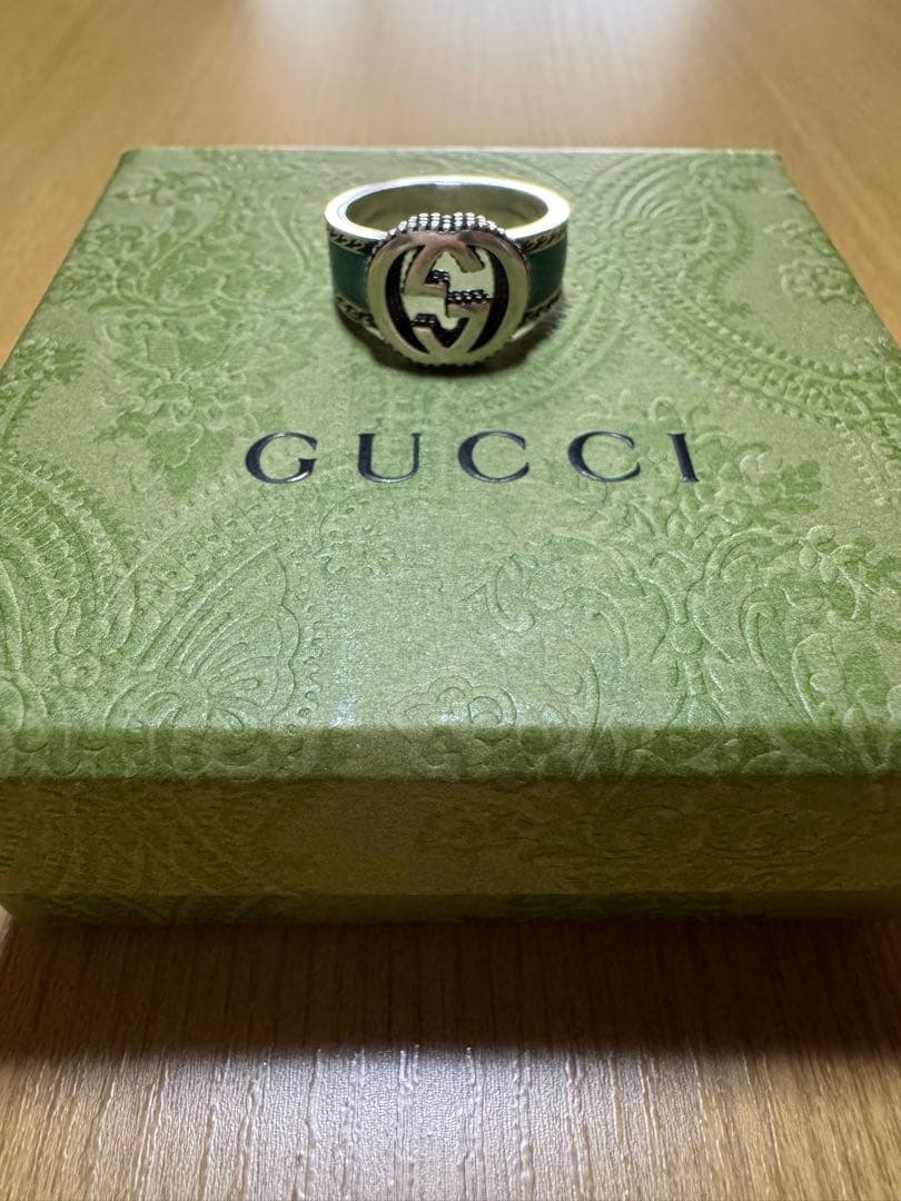 グッチ インターロッキング GG ターコイズリング
