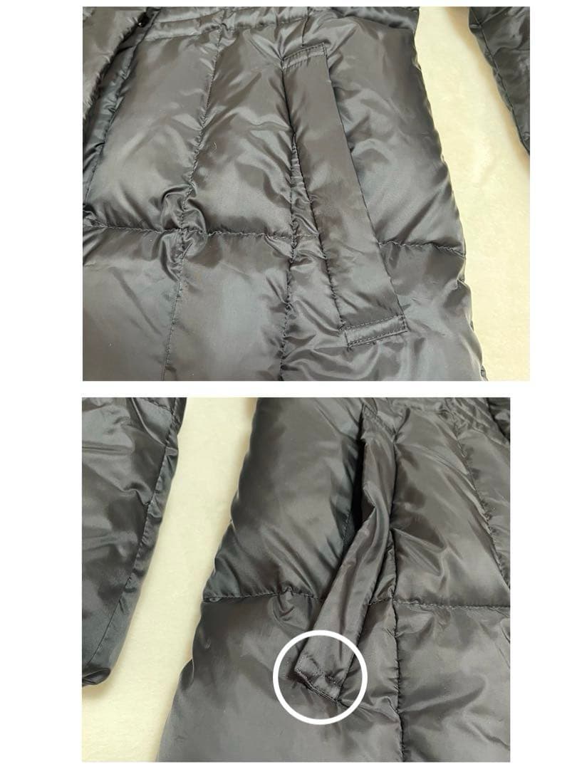 23区 ダウンコート シレータフタ Aライン フード ラクーンファー　黒38