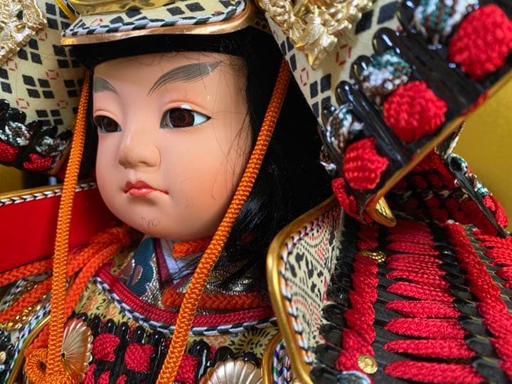 鎧着武者人形　大将飾り　こどもの日　五月人形　兜