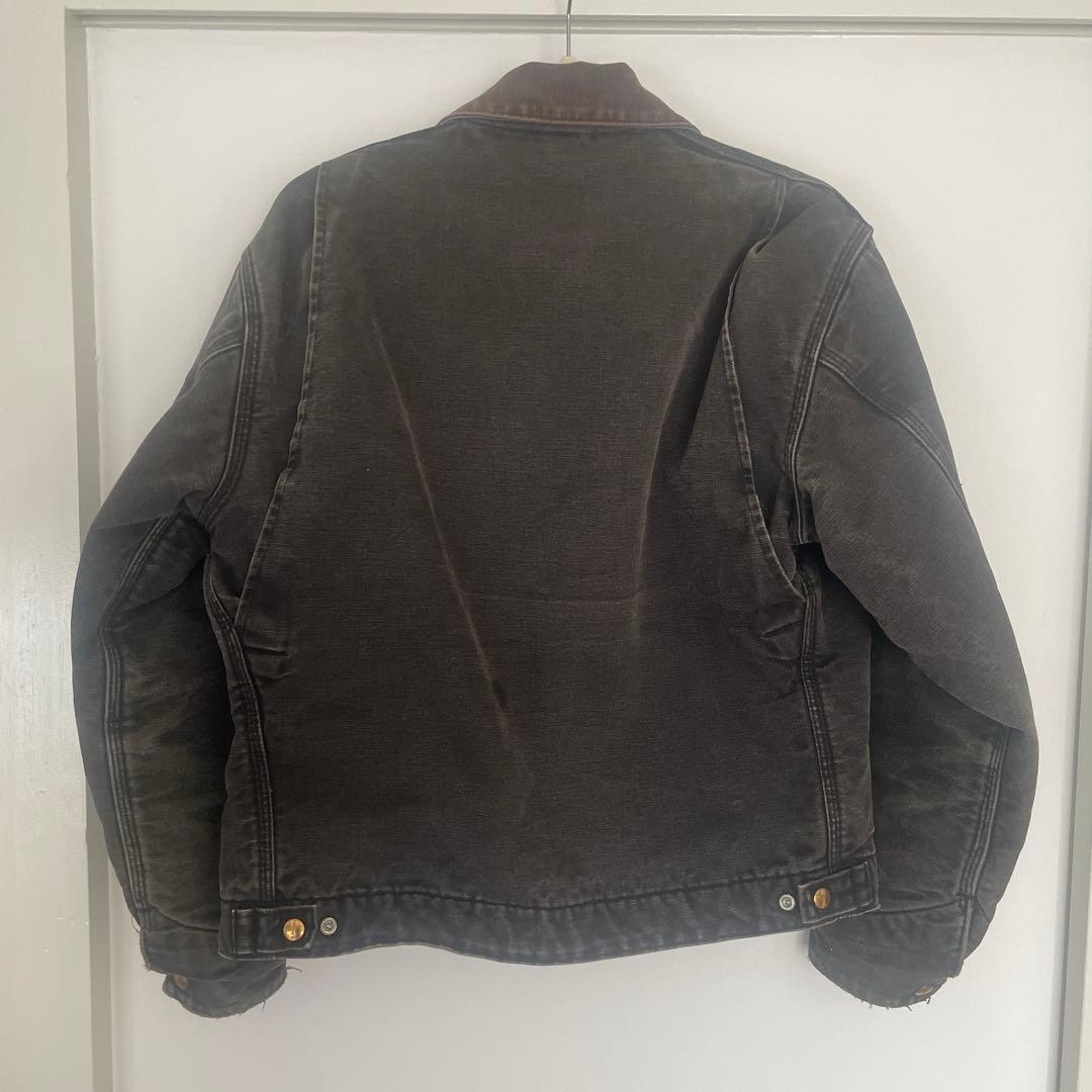 【米国製】Carhartt デトロイトジャケット 42 ブラック(フェード)
