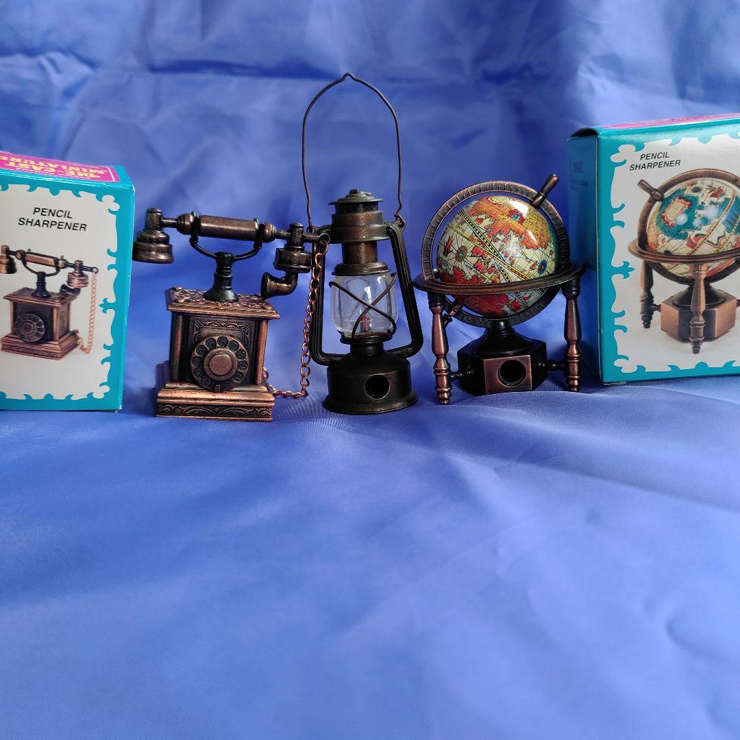 ヴィンテージキーホルダー3点、レトロ鉛筆削り3点、セット